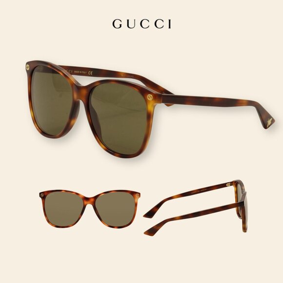 *LIKE NEW Gucci Sunglasses Tortise (GG0024S) SAME DAY SHIPPING! - Picture 1 of 10
